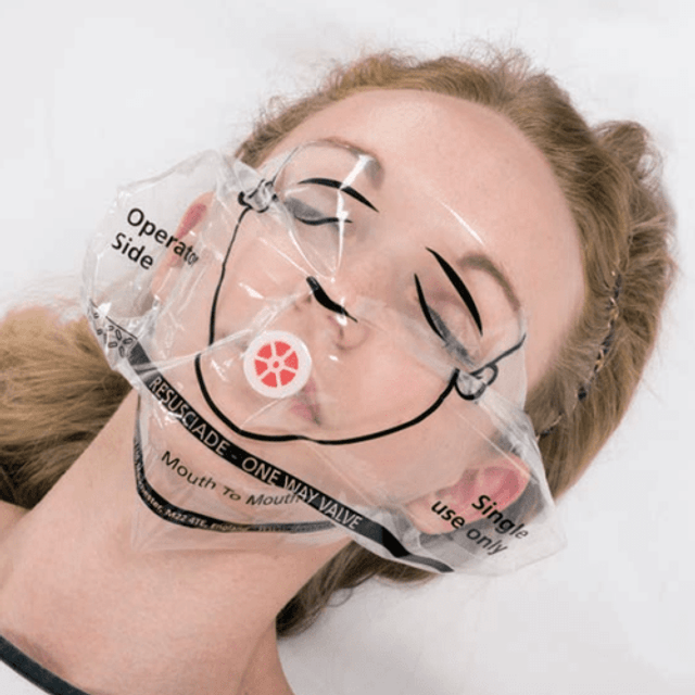 Resuscitation CPR Shield with One Way Valve